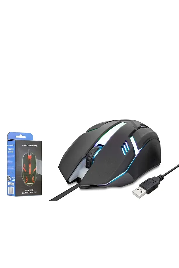 Hadron Hdx3257 Kablolu Oyuncu Mouse Led 800/1600Dpi 140Cm Siyah
