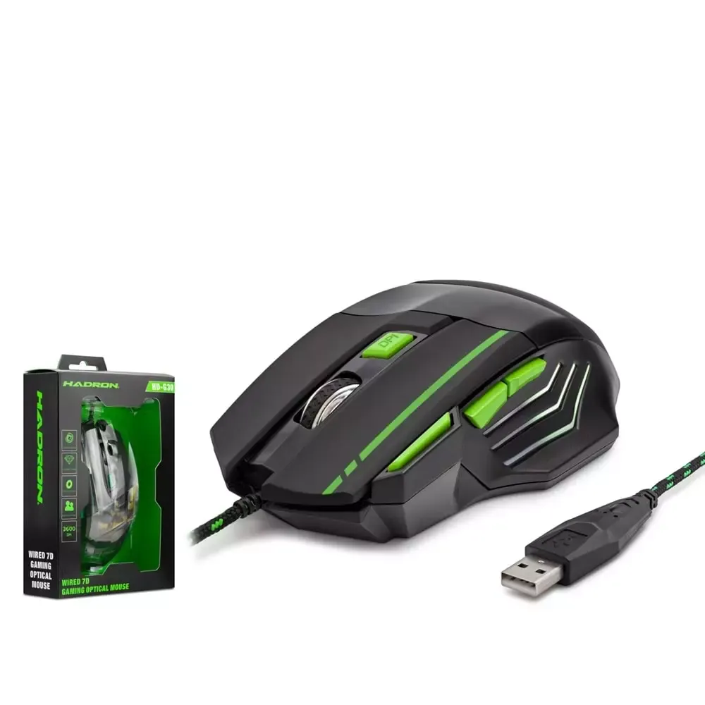 Hadron Hdg30 Kablolu Oyuncu Mouse Led 600/3600Dpi 144Cm Siyah