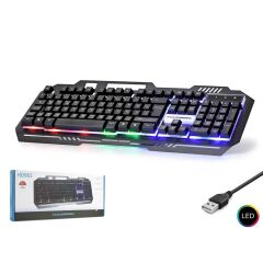 Hadron Hd863 Kablolu Oyuncu Klavye Metal Led Q Siyah