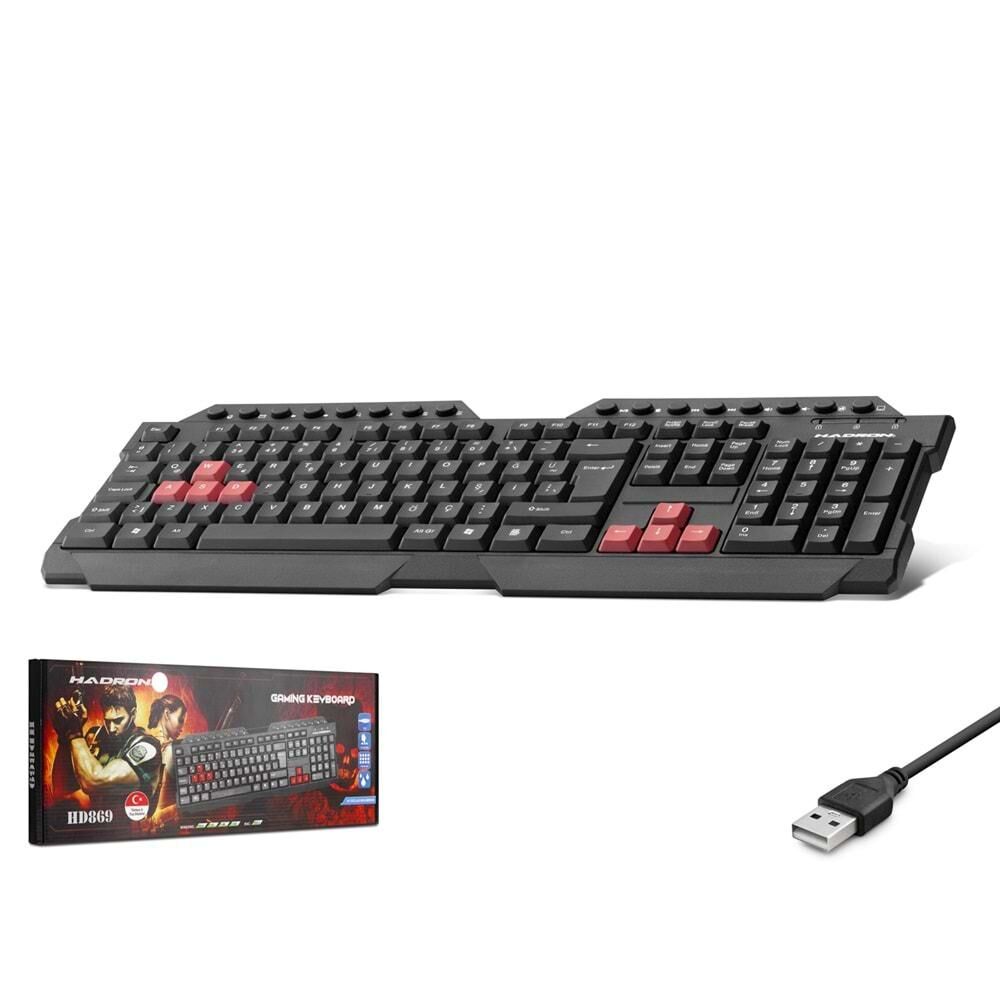 Hadron Hd869 Kablolu Multimedia Klavye Q Siyah
