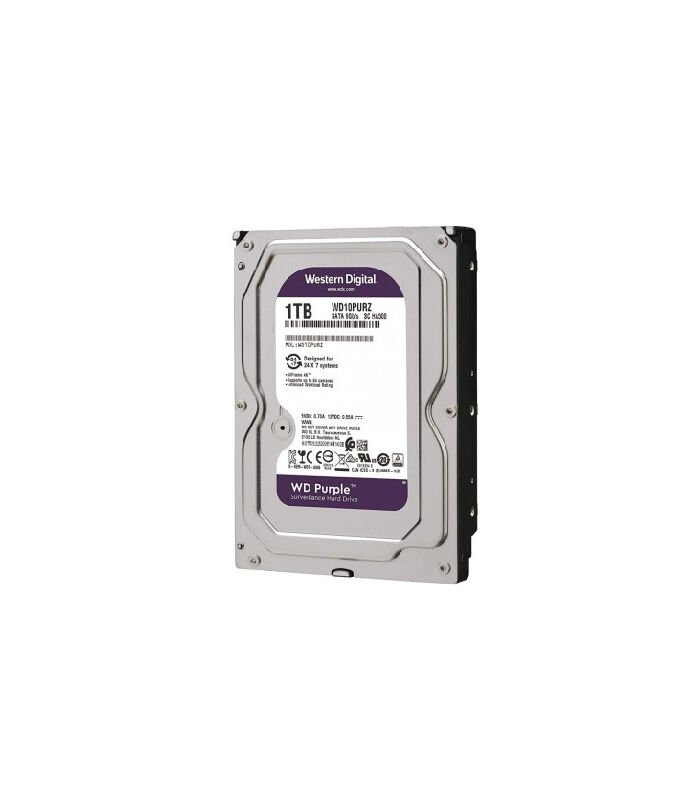 WD 1 TB HDD 3.5 SATA 64MB PURPLE WD10PURZ 7/24 Güvenlik Harddisk