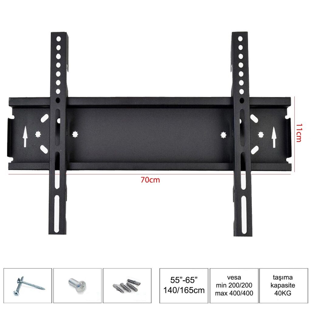 55-65-75'' 140-165-190cm Lcd Askı Aparatı Sabit UFİX UF-7011S