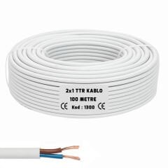 2x1 TTR Seslendirme Kablosu Beyaz 100mt BRK-21B