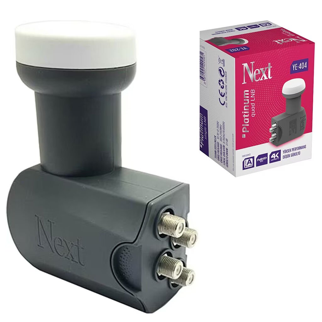 Dörtlü Lnb Quad Platinium 0.1Db 3D 4K Next YE-404