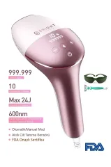 Bright Elegance BE-9020 IPL Lazer Epilasyon 999.999 Atım Manuel/Otomatik Mod Cilt Sensörlü 10 Kademe Ağrısız Lazer