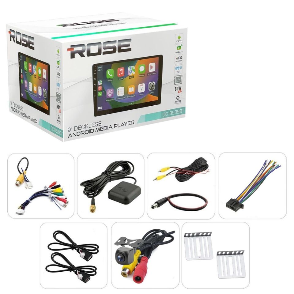 9'' Android Oto Tablet 2-32 Kameralı Rose DC-8509BT-232