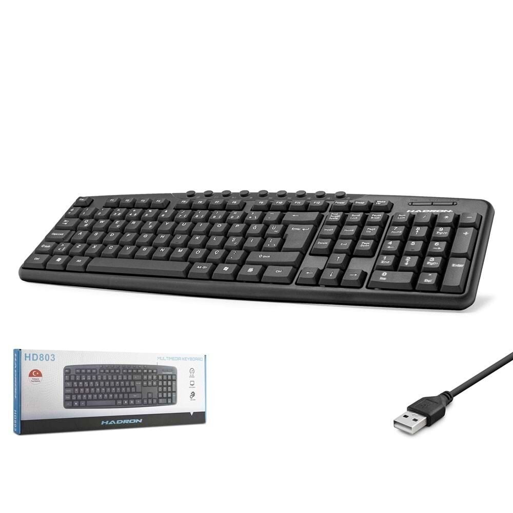 Hadron Hd803 Kablolu Multimedia Klavye Q Siyah