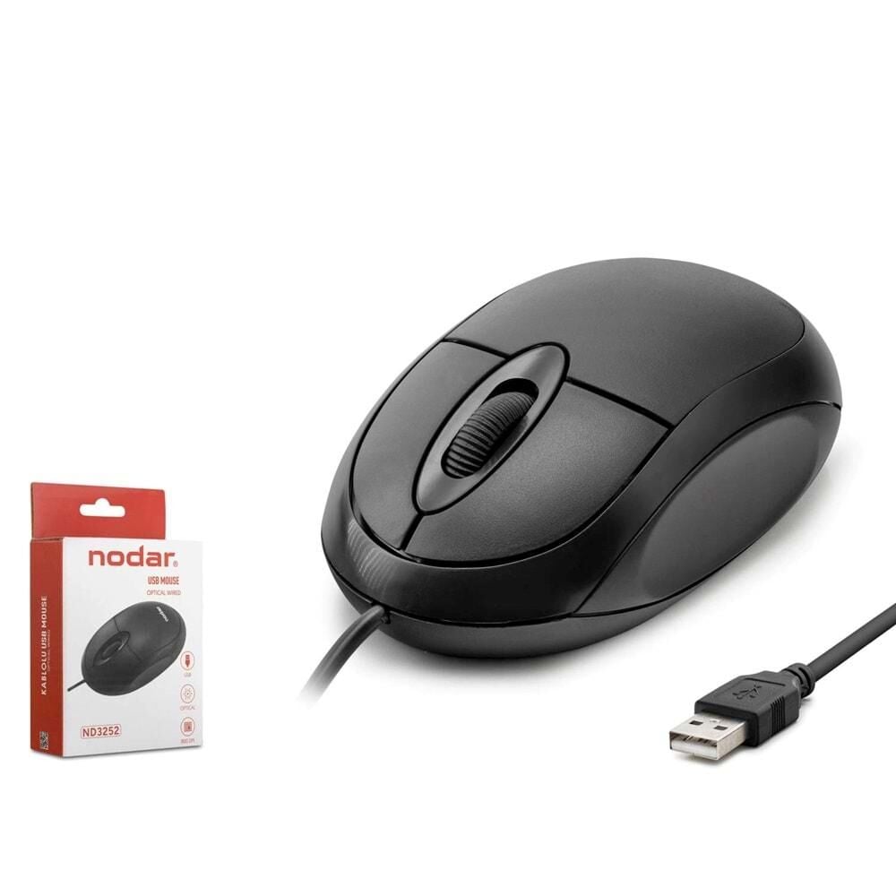Nodar Nd3252 Kablolu Mouse 800 Dpi 110Cm Siyah