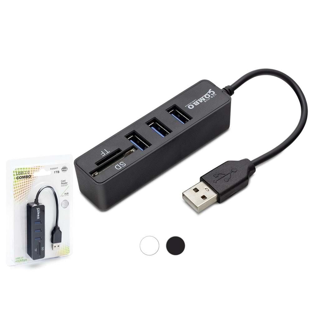Hadron Hdx7009 Usb Hub Combo 3*Usb + Sd + Tf Siyah