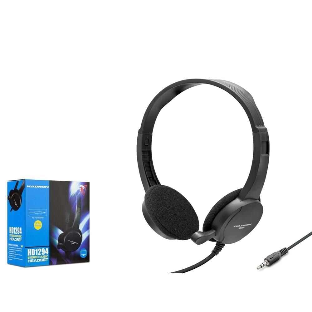 Hadron Hd1294 Mikrofonlu Kulaklık 3.5Mm 1.2M Siyah