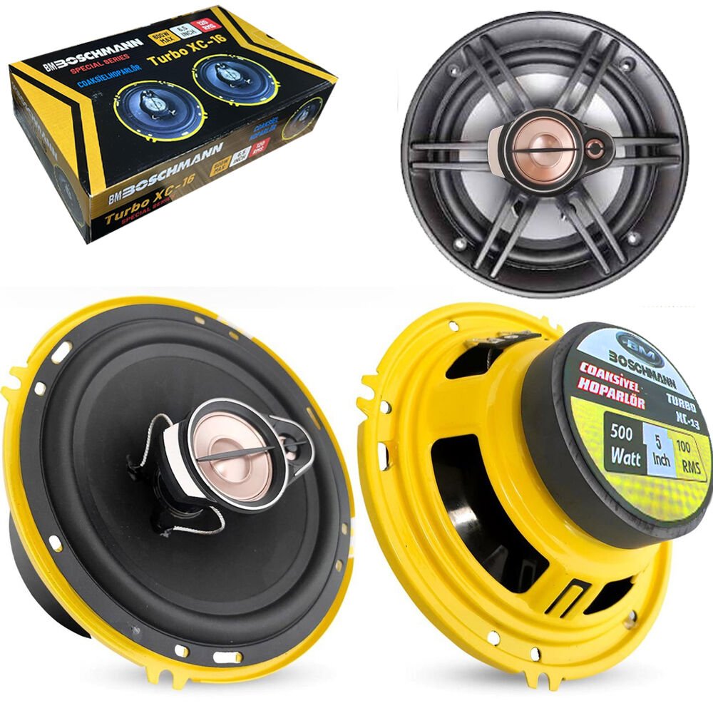 Oto Hoparlör Koaksiyel 16cm 600w Tweeterli Kapaklı 2 Adet