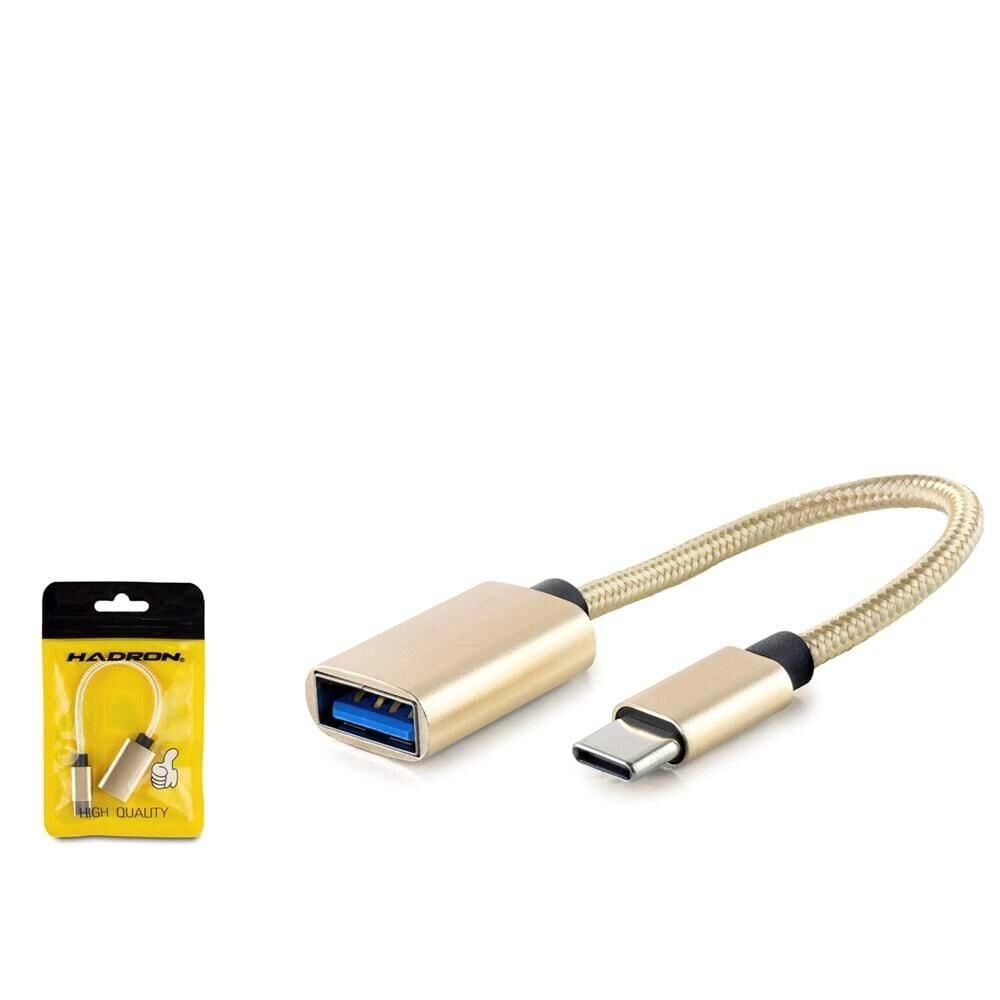 Hadron Hdx1001 Type-C To Usb F Kablo Gold
