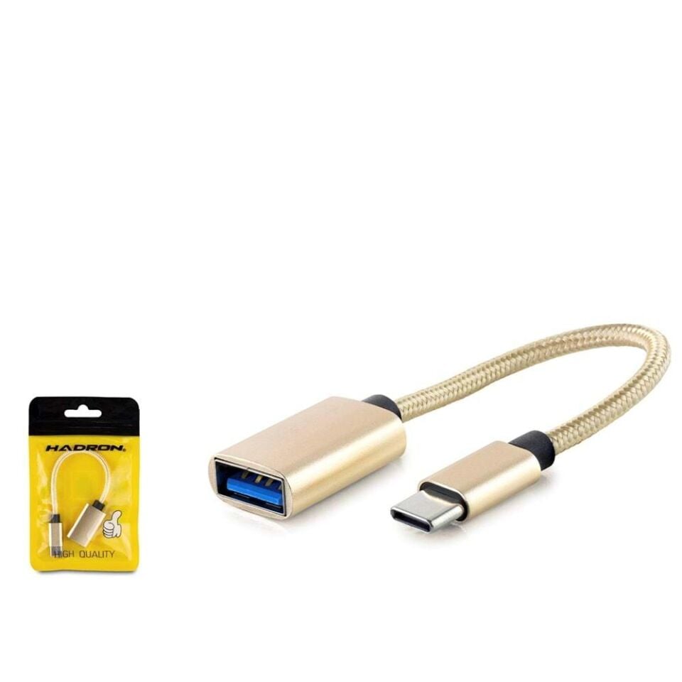 Hadron Hdx1001 Type-C To Usb F Kablo Gold