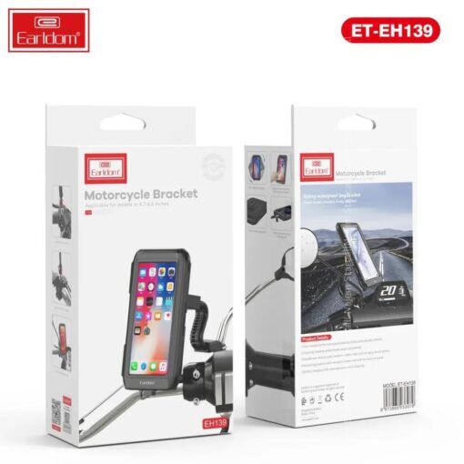 Earldom EH139 Motosiklet Için Su Geçirmez Ayarlanabilir Telefon Tutucu