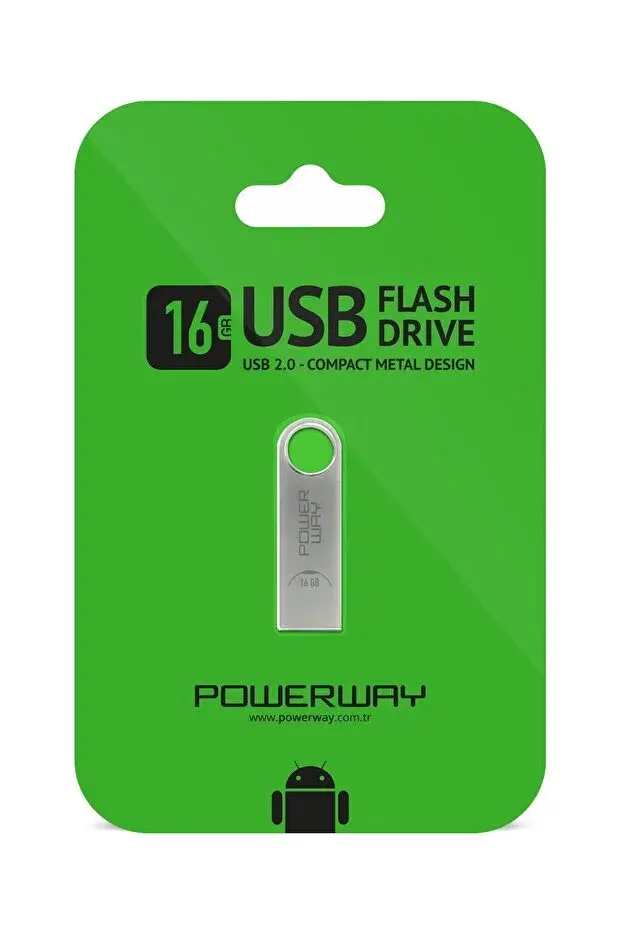 POWERWAY  16CB METAL FLASH BELLEK USB BELLEK